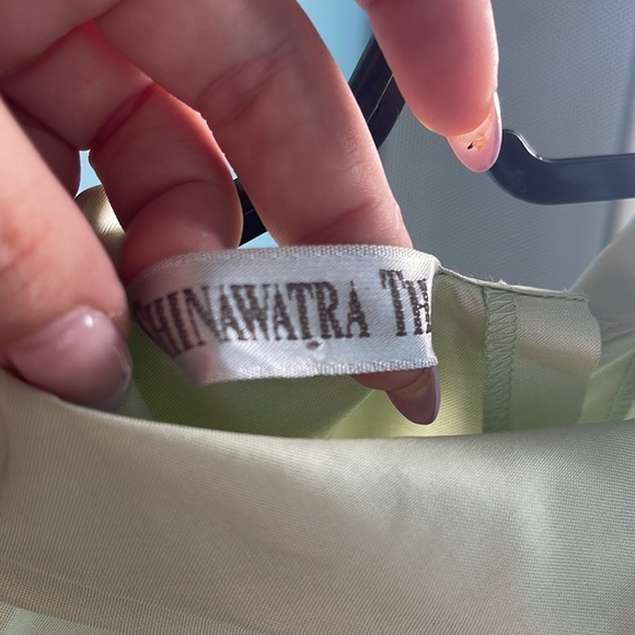 Thai Silk Green Wrap Top, Size S, very good condition - Picture 7 of 9